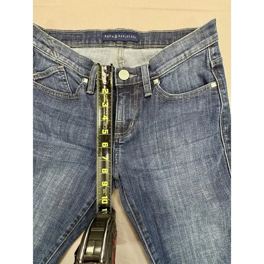 Rock Republic Berlin Jeans Women’s Size 6M Dark Wash Denim - Picture 4 of 9
